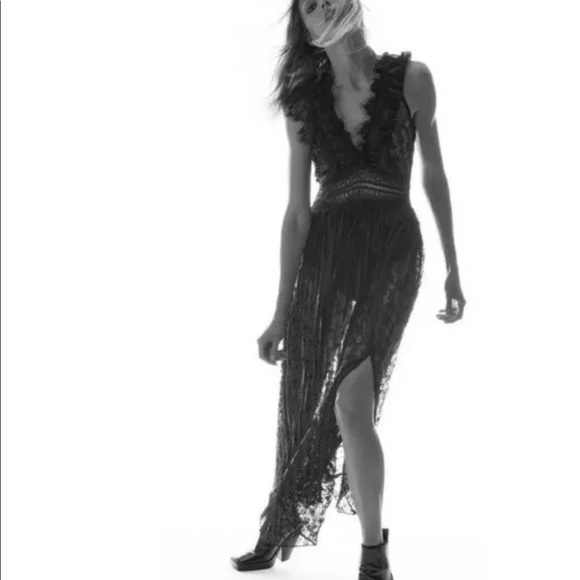 Zara | Dresses | Zara Ss2 Black Long 